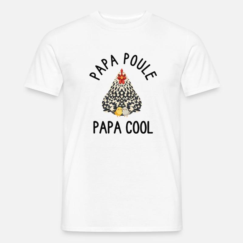 Daddy Hen Cool Daddy - Männer T-Shirt - Weiß