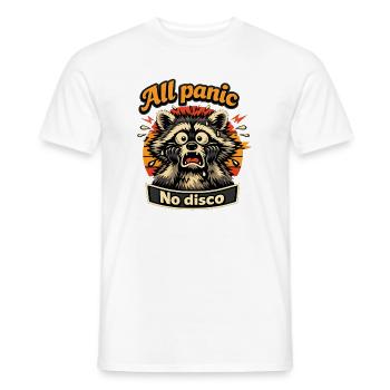 All panic No disco Waschbär - Männer T-Shirt - Weiß - Vorne - AI Model Male 178 dark (178cm)