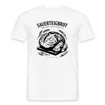 Sauerteigbrot Backen Bäcker Getreide Handgeformt - Männer T-Shirt - Weiß - Vorne - AI Model Male 178 dark (178cm)