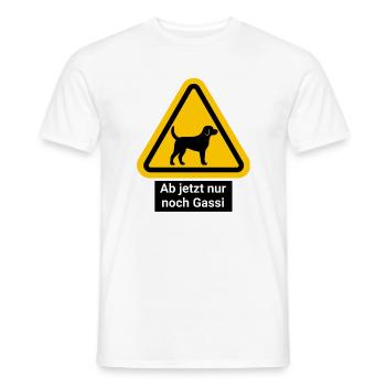 Ab jetzt nur noch Gassi - Männer T-Shirt - Weiß - Vorne - AI Model Male 178 dark (178cm)