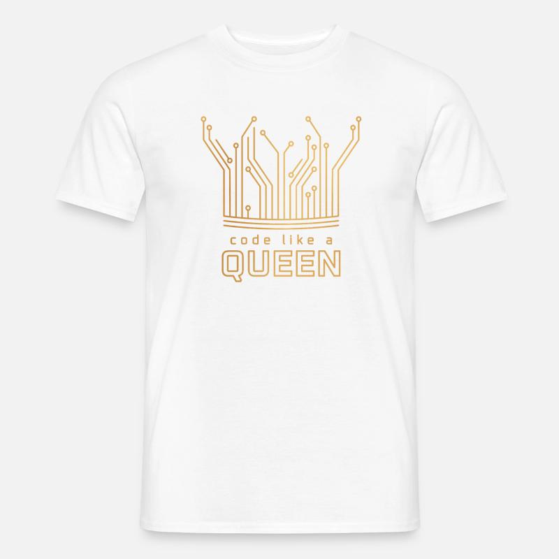 Code Like a Queen - Männer T-Shirt - Weiß