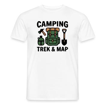 Rucksack Trekking Wandern Camping Pfadfinder - Männer T-Shirt - Weiß - Vorne - AI Model Male 178 dark (178cm)