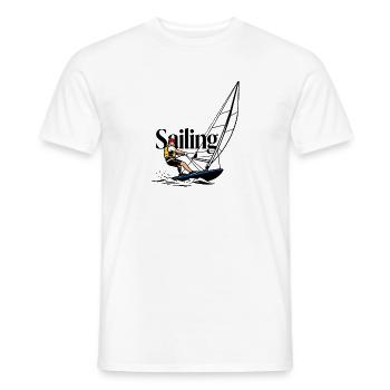 sailing sailor - Men's T-Shirt - white - Front - AI Model Male 178 dark (178cm)