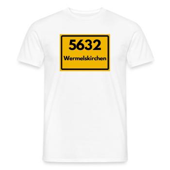 ALTE POSTLEITZAHL 5632 PLZ 42929 WERMELSKIRCHEN  - Männer T-Shirt - Weiß - Vorne - AI Model Male 178 dark (178cm)