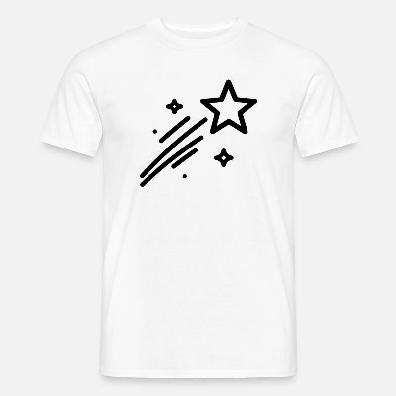 Sternschnuppe - Männer T-Shirt - Weiß