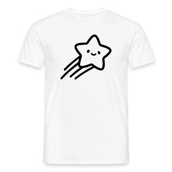 shooting star - Men's T-Shirt - white - Front - AI Model Male 178 dark (178cm)