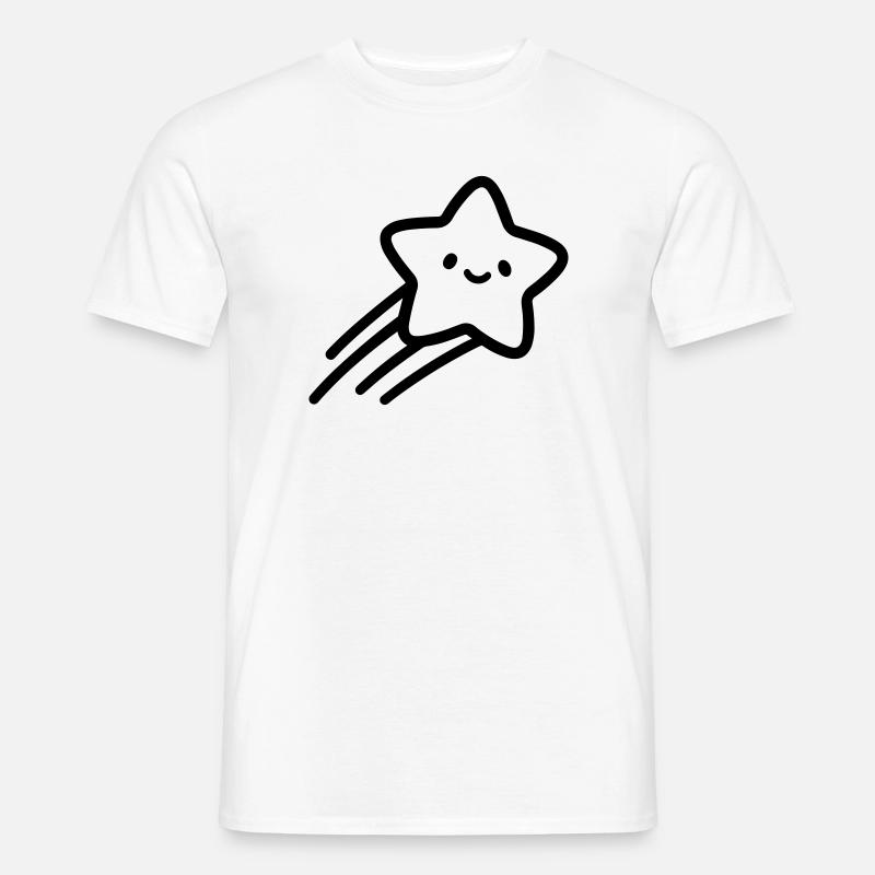 Sternschnuppe - Männer T-Shirt - Weiß