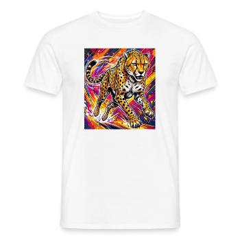 Gepard - Männer T-Shirt - Weiß - Vorne - AI Model Male 178 dark (178cm)
