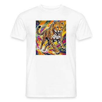cheetah - Men's T-Shirt - white - Front - AI Model Male 178 dark (178cm)