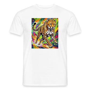 Gepard - Männer T-Shirt - Weiß - Vorne - AI Model Male 178 dark (178cm)