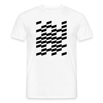 geometric bold lines design - Men's T-Shirt - white - Front - AI Model Male 178 dark (178cm)