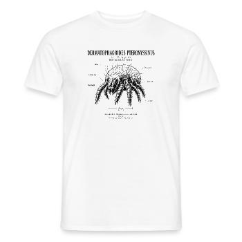 Acarien de la poussière domestique – Microfaune domestique n° 01 - T-shirt homme - blanc - Devant - AI Model Male 178 dark (178cm)