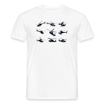 Hélicoptère Helicopter - T-shirt homme - blanc - Devant - AI Model Male 178 dark (178cm)