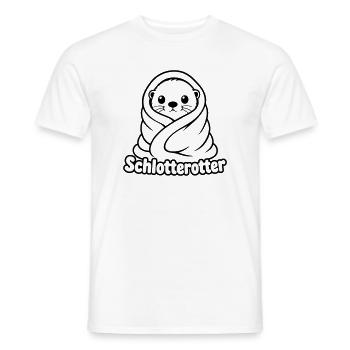 Süßer Schlotterotter eingekuschelt - Männer T-Shirt - Weiß - Vorne - AI Model Male 178 dark (178cm)