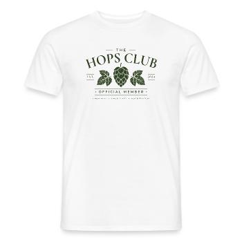 Le club du houblon Membre officiel Hopfen Humor - T-shirt homme - blanc - Devant - AI Model Male 178 dark (178cm)