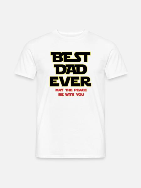Best Dad Ever Neon Outline - Men's T-Shirt - white