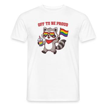 Mois de la fierté LGBTQ - Partez être fiers - T-shirt homme - blanc - Devant - AI Model Male 178 dark (178cm)