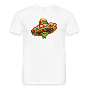 Kaktus Sombrero Fiesta - Männer T-Shirt - Weiß - Vorne - AI Model Male 178 dark (178cm)
