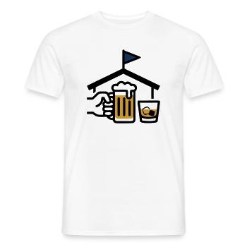 Hole 19 Clubhouse Beer Golf Club Men's Excursion - Men's T-Shirt - white - Front - AI Model Male 178 dark (178cm)