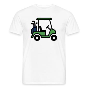 Golf cart Golf car Golf club Men - Men's T-Shirt - white - Front - AI Model Male 178 dark (178cm)