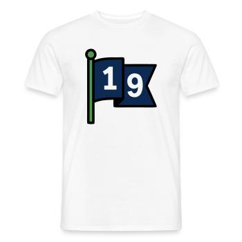 Loch 19 Golffahne Golfclub Herrenausflug Bier - Männer T-Shirt - Weiß - Vorne - AI Model Male 178 dark (178cm)