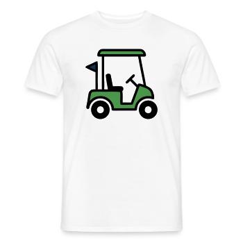 Golf cart Golf car Golf club Men - Men's T-Shirt - white - Front - AI Model Male 178 dark (178cm)