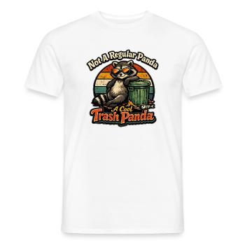 Trash Panda Retro Sonnenbrillen Vibe - Männer T-Shirt - Weiß - Vorne - AI Model Male 178 dark (178cm)