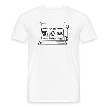 Spielautomat Kasino - lllustration - Männer T-Shirt - Weiß - Vorne - AI Model Male 178 dark (178cm)