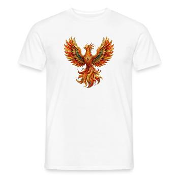 Goldphoenix Flame Flight - Men's T-Shirt - white - Front - AI Model Male 178 dark (178cm)