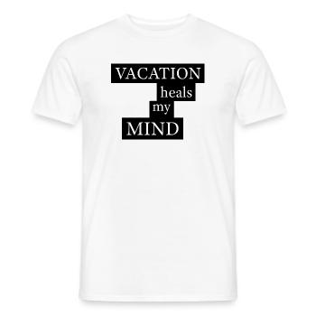 Vacation heals my mind - Männer T-Shirt - Weiß - Vorne - AI Model Male 178 dark (178cm)