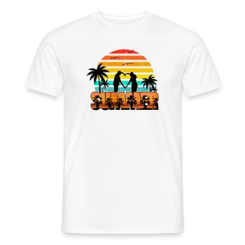Romantic summer sunset - Men's T-Shirt - white - Front - AI Model Male 178 dark (178cm)