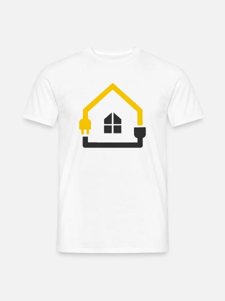 Electrician House Socket Smart Home - Men's T-Shirt - white