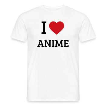 J’adore l’anime – Anime drôle et design de manga - T-shirt homme - blanc - Devant - AI Model Male 178 dark (178cm)