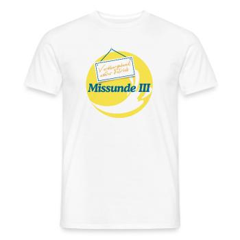 Missunde III – vorübergehend außer Betrieb, gelb - Männer T-Shirt - Weiß - Vorne - AI Model Male 178 dark (178cm)
