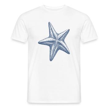 Starfish Ocean Sea Vintage Nautical Decoration - Men's T-Shirt - white - Front - AI Model Male 178 dark (178cm)