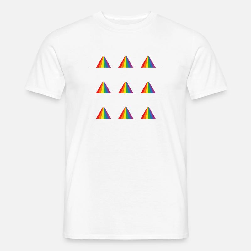 Rainbow Pyramid Pattern - Men's T-Shirt - white