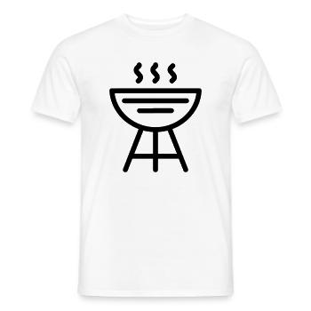 bbq - T-shirt homme - blanc - Devant - AI Model Male 178 dark (178cm)