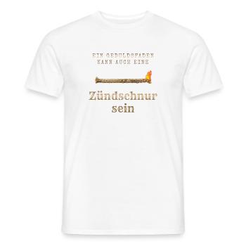 Geduldsfaden als Zündschnur - Männer T-Shirt - Weiß - Vorne - AI Model Male 178 dark (178cm)