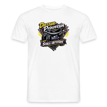 Dressurprinzessin mit Stallattitüde - Männer T-Shirt - Weiß - Vorne - AI Model Male 178 dark (178cm)