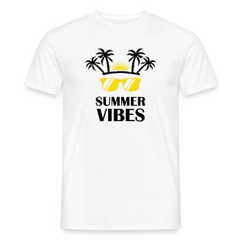 Sunglass Sunrise Graphic - T-shirt homme - blanc - Devant - AI Model Male 178 dark (178cm)