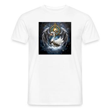 Canard Ailé Steampunk Cosmique - T-shirt homme - blanc - Devant - AI Model Male 178 dark (178cm)