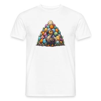 La colline colorée des œufs de dodo - T-shirt homme - blanc - Devant - AI Model Male 178 dark (178cm)