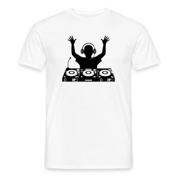 DJ Festival Party Icon - Men's T-Shirt - white - Front - AI Model Male 178 dark (178cm)
