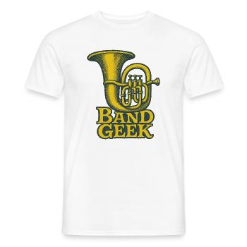 Fierté Geek du Brass Tuba Band - T-shirt homme - blanc - Devant - AI Model Male 178 dark (178cm)