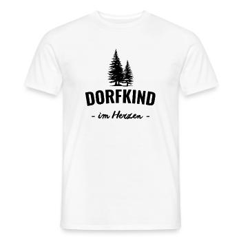 Dorfkind im Herzen - Männer T-Shirt - Weiß - Vorne - AI Model Male 178 dark (178cm)