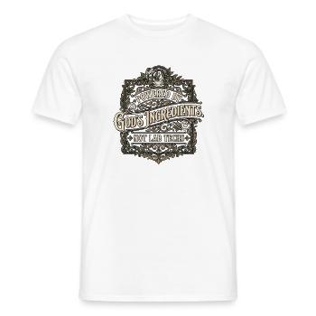 Gods Ingredients - Men's T-Shirt - white - Front - AI Model Male 178 dark (178cm)