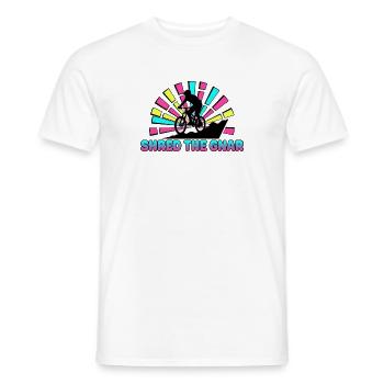 90er Neon Shred The Gnar Mountain Biker - Männer T-Shirt - Weiß - Vorne - AI Model Male 178 dark (178cm)