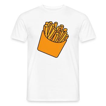 Pommes Fries Illustration - Männer T-Shirt - Weiß - Vorne - AI Model Male 178 dark (178cm)