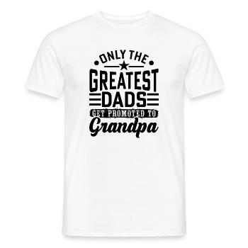 Only the greatest dads get promoted to grandpa - Männer T-Shirt - Weiß - Vorne - AI Model Male 178 dark (178cm)