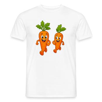 Möhren beim Joggen - Männer T-Shirt - Weiß - Vorne - AI Model Male 178 dark (178cm)